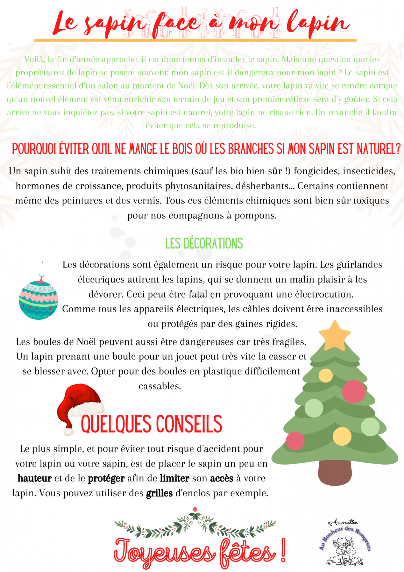 Fiche sapin lapin
